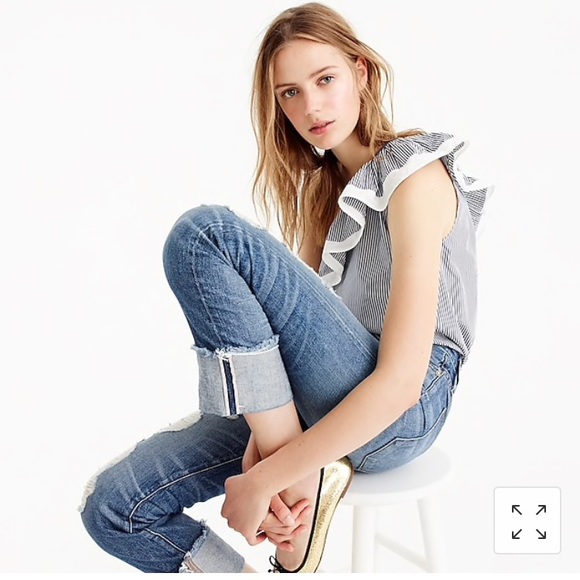 J. Crew Tops - J.Crew One Shoulder Ruffle Top